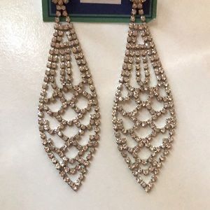 Sterling diamond dangled earrings💎♥️